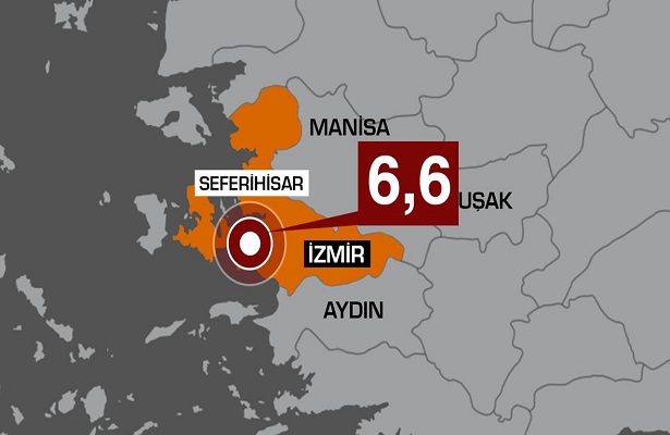 İzmir’de 6,6 büyüklüğünde deprem