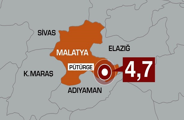 Malatya’da 4,7 büyüklüğünde deprem