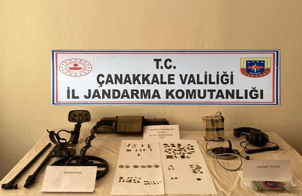 Çanakkale’de, tarihi eser kaçakçılığına 4 gözaltı