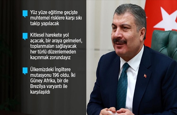 Bakan Koca: Güvenlik testlerinin ardından 65 yaş üstü ve 2. gruba dahil vatandaşların aşılanmasına geçilecek