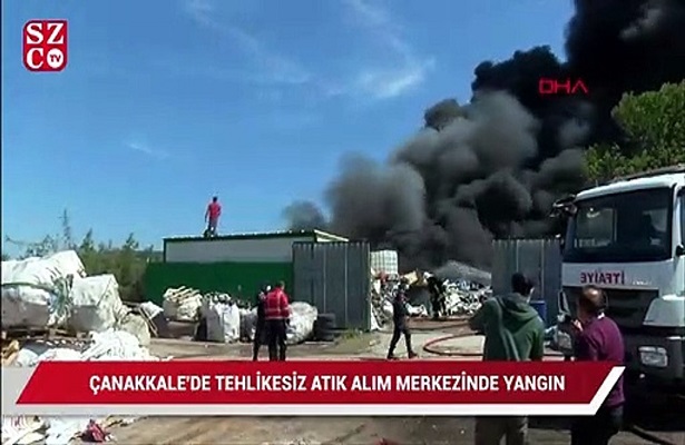 Çanakkale’de atık tesisinde yangın çıktı