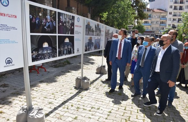 Medya-İş, Bilecik’te AA’nın fotoğraflarından oluşan ‘Direnen Filistin’ konulu sergi açtı