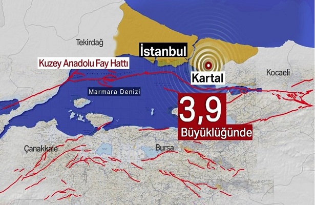 İstanbul’da 3,9 büyüklüğünde deprem meydana geldi