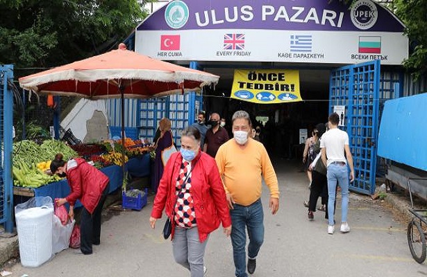 Edirne’deki uluslararası halk pazarı 6 ay sonra kapılarını açtı