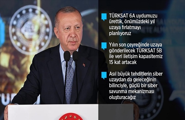 Cumhurbaşkanı Erdoğan Türksat 5A Uydusu’nu hizmete aldı