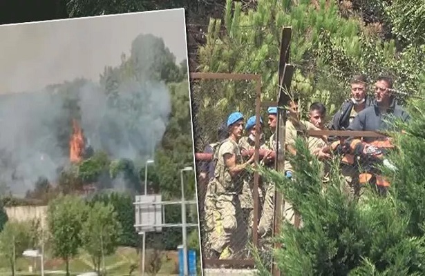 Esenler’de askeri kışladaki ağaçlık alanda yangın