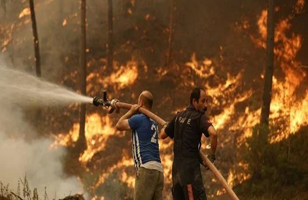 Muğla’nın Kavaklıdere ilçesindeki orman yangını Menteşe ilçesine ulaştı