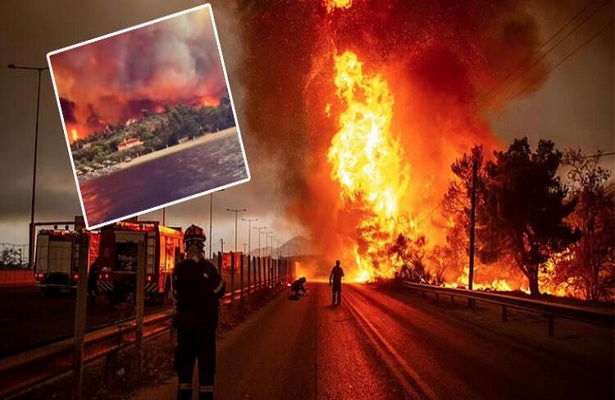 Yunanistan’da yangınlar nedeniyle Atina-Selanik karayolu trafiğe kapatıldı