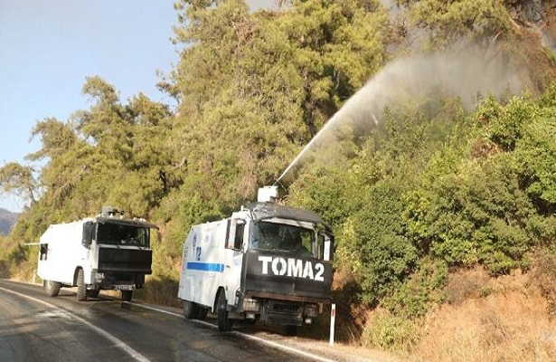 Orman yangınlarına TOMA ile müdahale