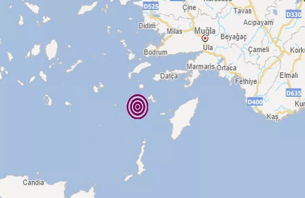 Datça açıklarında 4.2 büyüklüğünde deprem