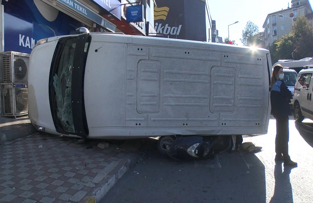 Esenyurt’ta facianın eşiğinden dönüldü! Kaldırımdakiler son anda kurtuldu