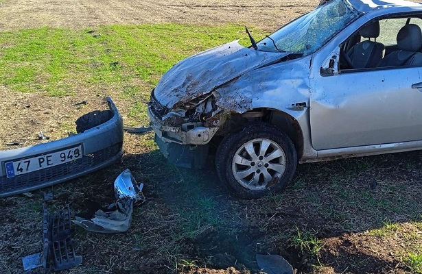 Yoldan çıkan otomobil takla atarak tarlaya savruldu: Bir yaralı