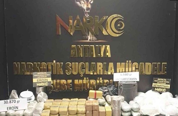 Antalya’da 30 kilogram eroin ele geçirildi