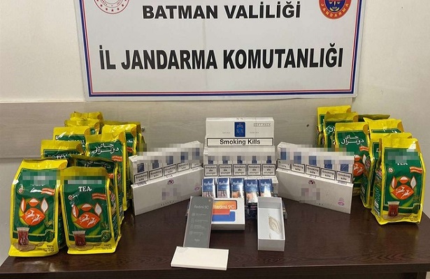 Batman’da kaçak cep telefonu, çay ve sigara ele geçirildi