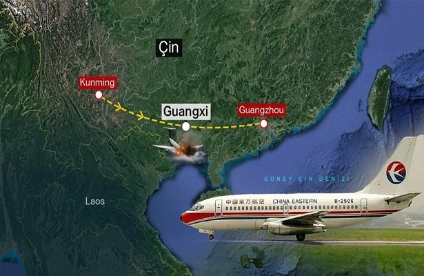 Çin’de China Eastern Havayolları’na ait, 132 yolcuyu taşıyan uçak düştü