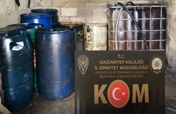 Gaziantep’te 8 bin litre kaçak akaryakıt ele geçirildi