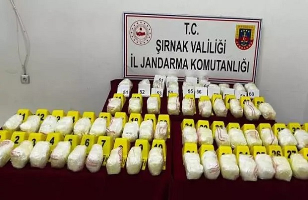 Şırnak’ta 33 kilogram metamfetamin ele geçirildi