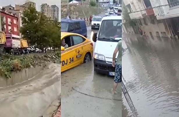 İstanbul yağmura teslim! Ev ve işyerleri sular altında kaldı