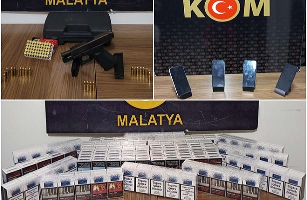 Malatya’da silah ve gümrük kaçağı ürünler ele geçirildi