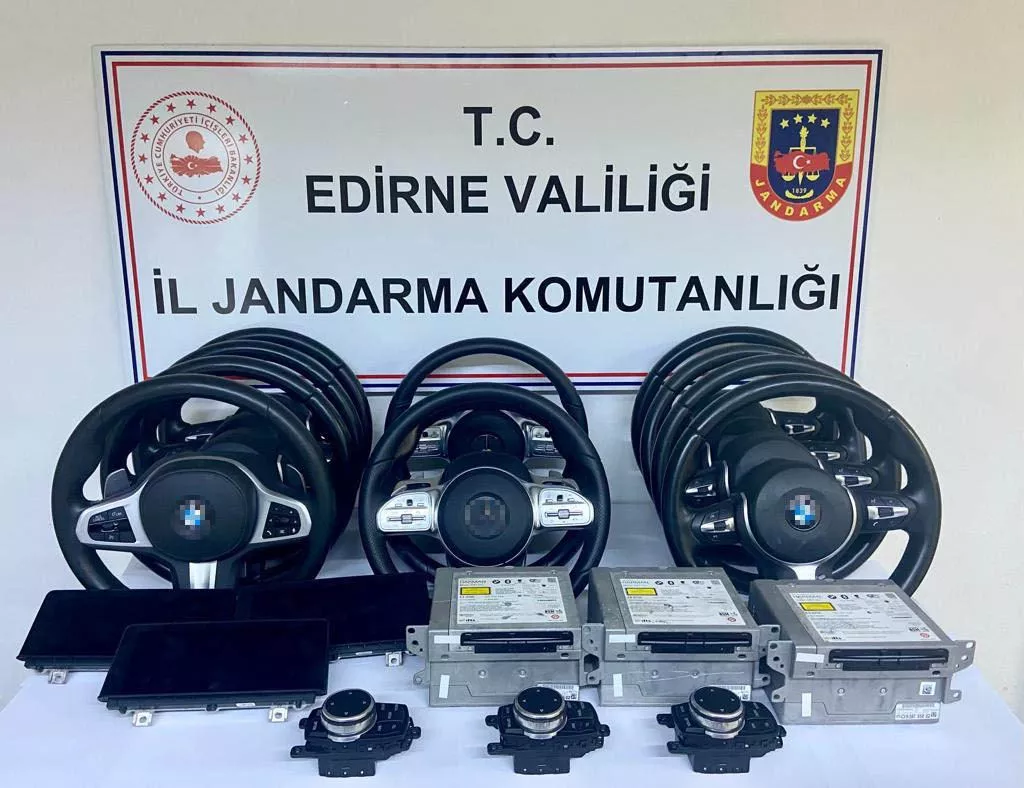 Edirne’de lüks araç parçası operasyonu