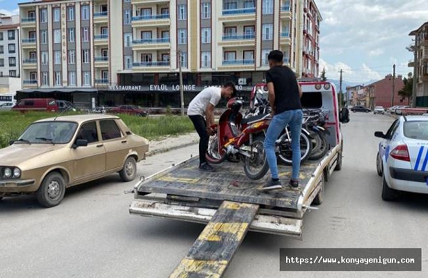 Trafik denetimlerinde 28 motosiklet trafikten men edildi