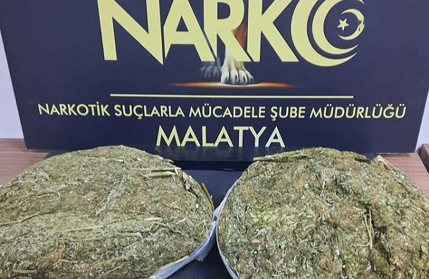 Malatya’da yolcu otobüsünde 23 kilogram uyuşturucu ele geçirildi