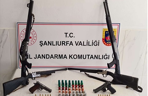 Şanlıurfa’da düzenlenen operasyonda silah ve mühimmat ele geçirildi