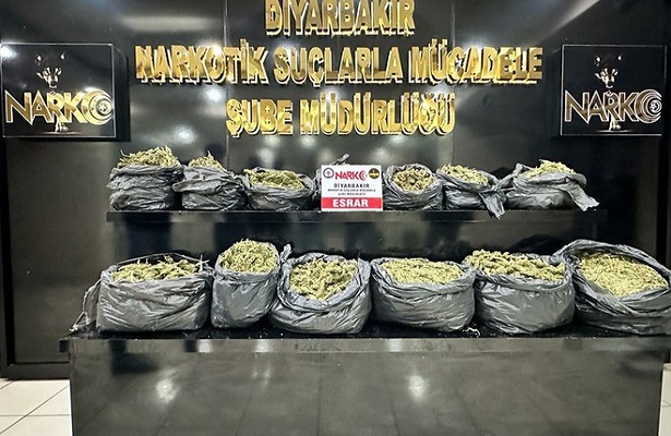 Diyarbakır’da 52 kilogram esrar ele geçirildi