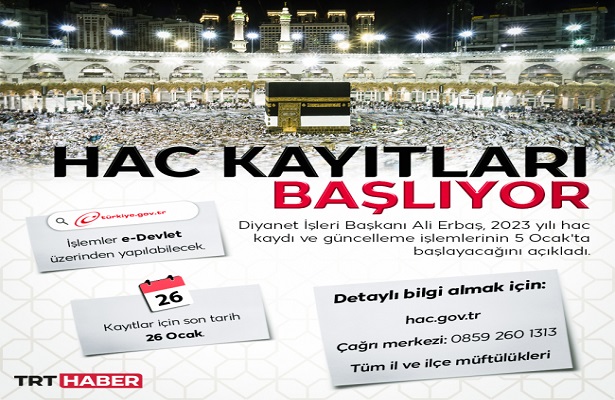 Hac kayıtları bugün başlıyor: e-devlet üzerinden yapılabilecek