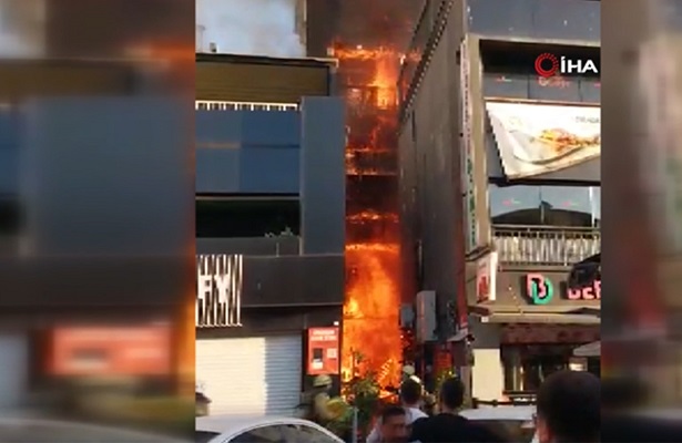 Pendik’te 7 katlı otelde yangın: 2 ölü, 2 yaralı