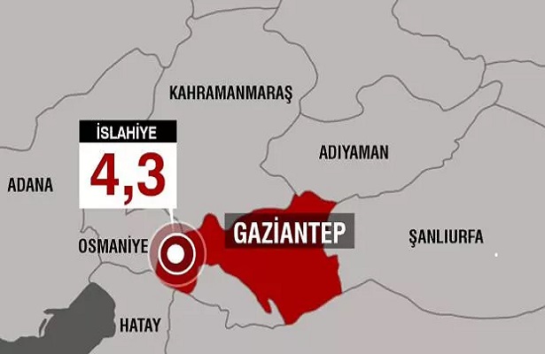 Gaziantep’te 4,6 büyüklüğünde deprem!