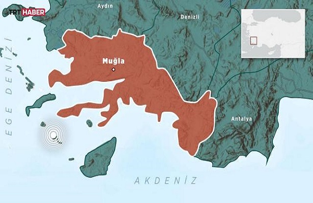 Muğla açıklarında 3,8 büyüklüğünde deprem