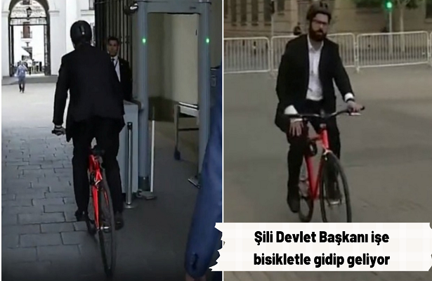 Şili Devlet Başkanı İşe Bisikletle Gidip Geliyor