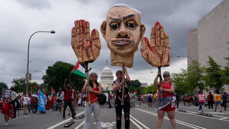 İsrail Başbakanı Netanyahu’ya Washington’da dev protesto