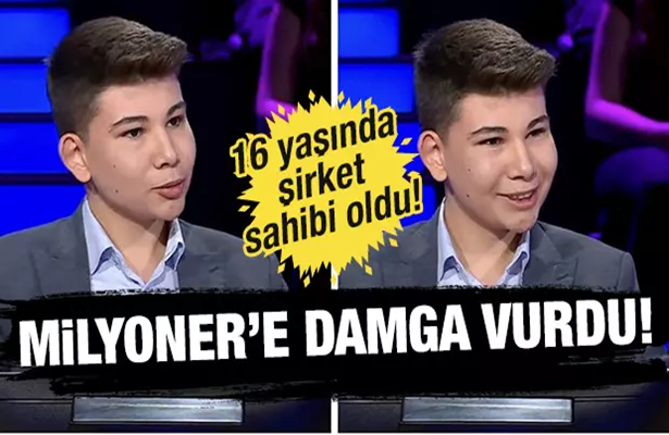 16 yaşında Kim Milyoner Olmak İster’e katılan Emre Çalışan’ın şirket sahibi olması hayrete düşürdü