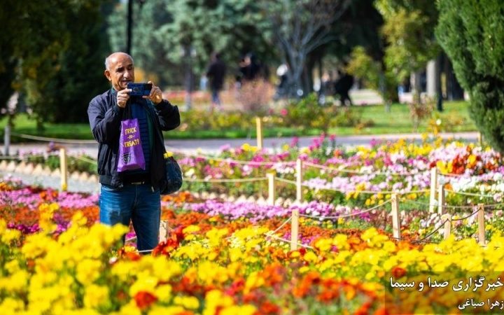 Kasımpatı çiçekleriyle selfie; İran Ulusal Botanik Bahçesi’ndeki çiçek festivalinden görüntüler