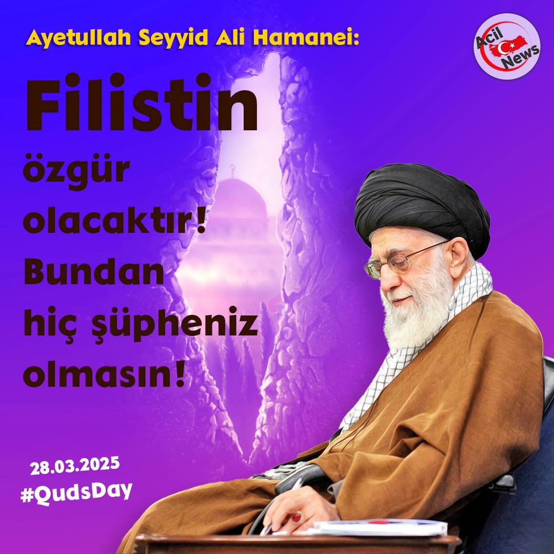 Filistin özgür olacaktır! Bundan hiç bir şüpheniz olmasın!
