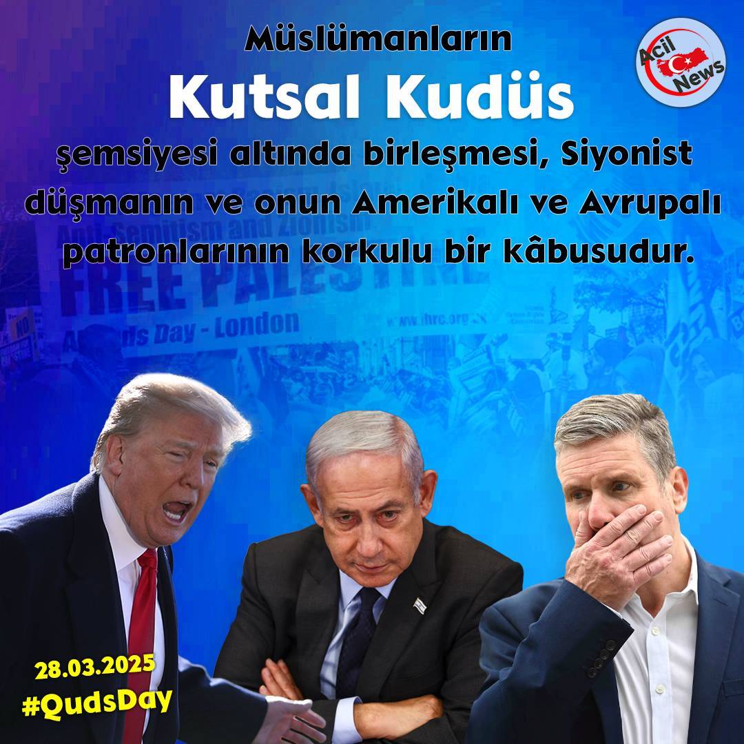 Müslümanları Kutsal Kudüs  şemsiyyesi…