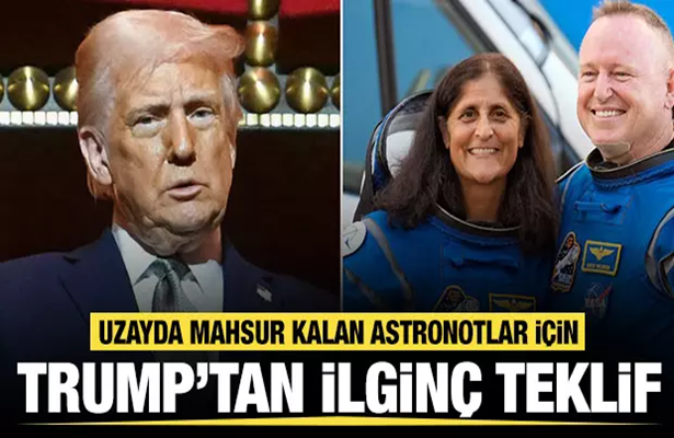 Uzayda mahsur kalan astronotlar için Trump’tan ilginç teklif!